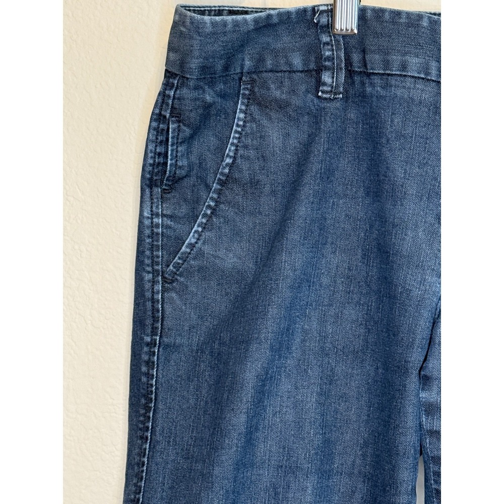 Gap brand Denim Wide Leg Blue cotton blend Casual Women's trousers size 6 reg - Picture 2 of 13